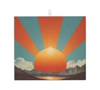 WHJWZY The sun shines brightly - Almohadillas absorbentes para encimera de cocina, hechas de esponja, absorbente de agua, 18 x 16 pulgadas