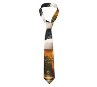 WHJYYXDE Corbata de seda para hombre, diseño de burbujas de cerveza, buen sentido vertical, adecuada para el negocio diario, Negro, Taille unique
