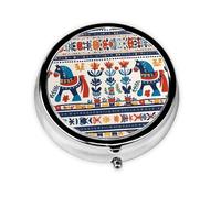 WHJYYXDE Pastillero redondo de 2 x 2 x 0.7 pulgadas, mini caja organizadora de píldoras de medicina de viaje para viajes, ligero para llevar, con estampado popular de caballo dala sueco