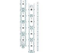 WHKM Cinta métrica adhesiva para pescado, 129.5 cm, herramienta de medición de peces para pescadores, regla flexible esencial