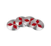 WHLFC 4 Piezas de Pegatinas para Tapa de Rueda para Mitsubishi L200 Ⅴ Club Cab 2015-2023, Pegatinas Insignias Resistente al Polvo y al Agua Pegatinas Tapacubos,60MM-Silver