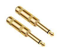 Whltzf 2pcs Enchufes 6.35 Mm Conectores Soldadura Cabeza Directa/enchufes Soldadura Soldadura para Instrumento Terminación Cable Sonido Mono Mono Soldadura Male Enchufes