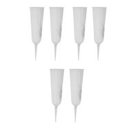 Whltzf 6 jarrones de cementerio con picos e inserciones de espuma para decoración de tumbas, arreglos florales para decoraciones conmemorativas de tumbas de flores