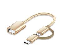 Whltzf Adaptador USB portátil tipo C pequeño USB trenzado de nailon, solución de carga flexible, actualizaciones para teléfonos y tabletas contra diseños de torsión