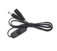 Whltzf Cable Alimentación DC5.5x2.1 Mm Intercambiable con Control Interruptores Manuales para Proyectos Productos Electrónicos Inicio Cable Alimentación Luz con Interruptores Seguridad