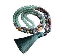 Whltzf Collar de cuentas elásticas de piedra, joyería única, textura de piedra india para familiares y amigos, joyería de cuentas