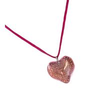 Whltzf Elegante collar de corazón portátil con colgante de cadena de color elegante, accesorio de joyería para mujeres de moda, collar de moda resistente