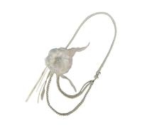 Whltzf Elegante collar de perlas de imitación de múltiples hebras, diseños para personas de moda, trajes elegantes, ropa casual, collar de perlas