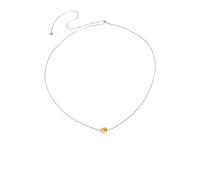 Whltzf Elegante collar unisex y juego con diseños ajustables y colgante de esfera redonda de oro y plata en acero inoxidable