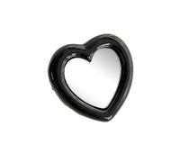 Whltzf Elegante soporte para teléfono con diseño de corazón con cristal multifuncional en forma de corazón para maquillaje y visualización de medios, agarre pequeño para teléfono