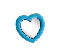 Whltzf Elegante soporte para teléfono con diseño de corazón con cristal multifuncional en forma de corazón para maquillaje y visualización de medios, agarre pequeño para teléfono