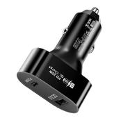 Whltzf Estación Muelle Carga Automóvil con PD25W USB C & 1XUSB 25W Puerto Doble Adaptador Carga Rápida para 12 V-24 V Cargador Automóviles Múltiples Puerto Automóvil
