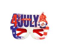 Whltzf Gafas para el Día de la Independencia con letra de EE. UU. de larga duración y llamativos, suministros de fiesta para decoración de eventos y fiestas