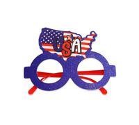 Whltzf Gafas para el Día de la Independencia con letra de EE. UU. de larga duración y llamativos, suministros de fiesta para decoración de eventos y fiestas
