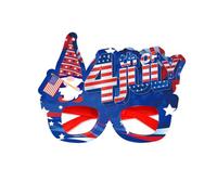 Whltzf Gafas para el Día de la Independencia con letra de EE. UU. de larga duración y llamativos, suministros de fiesta para decoración de eventos y fiestas