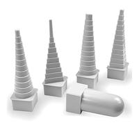 Whltzf Juego de 4 piezas de barra de bobinado de torre, joyería de mano, mandril, pulseras de forma, herramienta de envoltura de bobina, herramienta de envoltura de bobinas