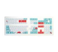 Whltzf Lengua Rusa Altura OEM Keycap para 75/87/98/104/108 Teclado Teclado con Sublimaciones Impresión Coral Sea Tema