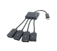Whltzf MicroUSB TypeC Power OTG - Cable extensor USB para múltiples dispositivos, adaptador de carga