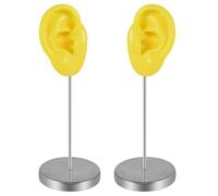 Whltzf Modelo de oreja de silicona para práctica de perforación y exhibición de joyas, simulación realista de oreja humana izquierda y derecha, réplicas de oído humano, modelo de demostración