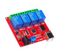Whltzf Módulo Control Control USB 4 Canales Módulo ULN2803 5V 12V 24V 24V Conjunto Inteligente para Automatización PC Y Los Interruptores Placa Expansión Controlador