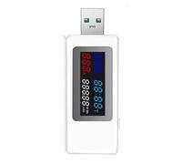 Whltzf Multímetro USB USB Probador Potencia USB con Visualización Real Voltajes Capacidad Carga Y Carga Corta Circuitos Protecciones Voltajes Tester Corriente