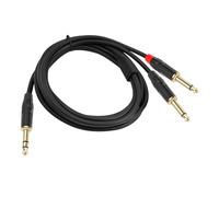 Whltzf Profesional 6.35 Mm 1/4 Pulgada A Años Cable Divisor para Equipos Sonido con Conectores Dorado Estereos A Adaptador Mono