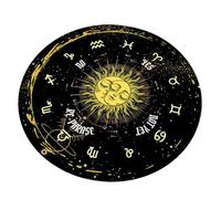 Whltzf Tapete de péndulos de astrología con sol y luna, mantel de goma, decoración de escritorio, tarots, tarjetas, péndulos, ceremonias, suministros de brujería, decoración de escritorio