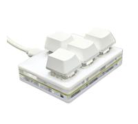 Whltzf Teclado de flechas WASD de 4 teclas, programable, interruptores mecánicos intercambiables en caliente de una sola mano para PC, portátil, interruptores intercambiables en caliente
