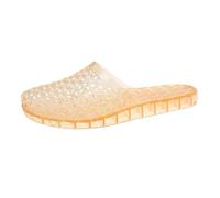 Whmowvn Zapatillas de verano para mujer, zapatos de gelatina, zuecos cerrados, sandalias huecas, ligeras, transpirables, elegantes y cómodas, sandalias de verano flexibles, amarillo, 41 EU