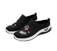 Whmowvn Zapatillas de verano para mujer - Zuecos cerrados con soporte de arco Slides Zapatos planos ortopédicos Slip On Pantuflas ligeras transpirables Zapatos de barco cómodos Zapatos de verano