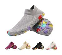 Whmowvn Zapatos de agua para mujer, zapatos descalzos impermeables, suaves y ligeros, zapatos de trail running, zapatos anchos de cinco dedos, suela antideslizante, zapatos de fitness, secado rápido
