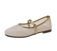 Whmowvn Zapatos planos para mujer elegantes - Zapatos de barco cerrados Slip On Zapatos de madre elegantes y cómodos zapatos de noche huecos Zapatos de vestir ligeros transpirables zapatos de fiesta
