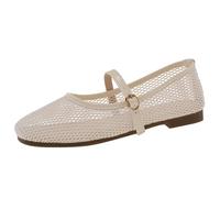 Whmowvn Zapatos planos para mujer elegantes - Zapatos de barco cerrados Slip On Zapatos de madre elegantes y cómodos zapatos de noche huecos Zapatos de vestir ligeros transpirables zapatos de fiesta