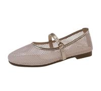 Whmowvn Zapatos planos para mujer elegantes - Zapatos de barco cerrados Slip On Zapatos de madre elegantes y cómodos zapatos de noche huecos Zapatos de vestir ligeros transpirables zapatos de fiesta