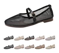 Whmowvn Zapatos planos para mujer elegantes - Zapatos de barco cerrados Slip On Zapatos de madre elegantes y cómodos zapatos de noche huecos Zapatos de vestir ligeros transpirables zapatos de fiesta