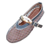 Whmowvn Zapatos planos para mujer elegantes - Zapatos de barco cerrados Slip On Zapatos de madre elegantes y cómodos zapatos de noche huecos Zapatos de vestir ligeros transpirables zapatos de fiesta