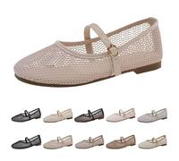 Whmowvn Zapatos planos para mujer elegantes - Zapatos de barco cerrados Slip On Zapatos de madre elegantes y cómodos zapatos de noche huecos Zapatos de vestir ligeros transpirables zapatos de fiesta
