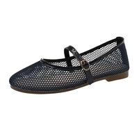 Whmowvn Zapatos planos para mujer elegantes - Zapatos de barco cerrados Slip On Zapatos de madre elegantes y cómodos zapatos de noche huecos Zapatos de vestir ligeros transpirables zapatos de fiesta