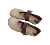 Whmowvn Zapatos planos para mujer - Zapatos náuticos cerrados Buceo Hebilla Zapatos planos Slip On Zapatos de noche Vintage Zapatos de noche antideslizantes robustos zapatos ligeros transpirables para