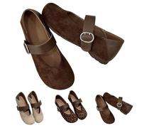 Whmowvn Zapatos planos para mujer - Zapatos náuticos cerrados Buceo Hebilla Zapatos planos Slip On Zapatos de noche Vintage Zapatos de noche antideslizantes robustos zapatos ligeros transpirables para