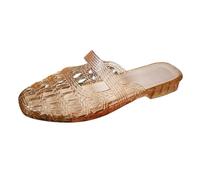 Whmowvn Zuecos de verano para mujer, zapatos de jalea cerrados, antideslizantes, huecos, ligeros, transpirables, elegantes, cómodos, sandalias de verano, antideslizantes, resistentes, amarillo, 38 EU