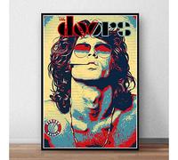 WHMQJQ Cuadro de Lienzo The Doors Jim Morrison Poster Rock Band Música Guitarra Imagen de Arte de Pared para Sala de Estar Decoración del hogar sin Marco 50 * 70Cm