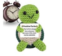 Whnbuij Animales de Ganchillo positivos, de Ganchillo | Pequeños Animales positivos de Ganchillo - Decoración de Ganchillo de 10 cm/3,9 Pulgadas, muñeca de Punto Divertida y Dulce