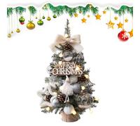 Whnbuij Árbol de Navidad de mesa, árboles de Navidad portátiles de 18 pulgadas para mesas, decoración de feliz Navidad, centros de mesa, decoración de árbol de Navidad iluminado para el hogar
