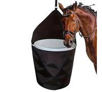 Whnbuij Bolsa de Heno para Caballos | Cubo de agua de 19 litros con bolsillo,Soporte de Alimentador Portátil de Poliéster 900D para Ganado Accesorios para Remolque De Ganado