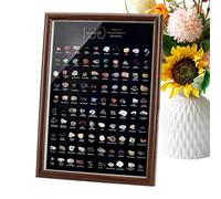 Whnbuij Caja de colección de cristales naturales, 100 rocas variadas educativas, colección de cristales y caja de gemas, para aula, meditación, cumpleaños, estudiantes, coleccionistas principiantes