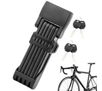 Whnbuij Candado plegable para ciclismo, accesorios de protección para scooter, candado de ciclismo ligero con 2 llaves y soporte de montaje, seguridad antirrobo para scooter eléctrico