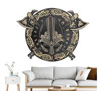 Whnbuij Decoración de Pared - Madera vikinga, Versatile, Letrero, Vikingo para Medieval Arte, escandinavo colgable Hombre estética Club | Multipurpose Outdoor Indoor Utility Portable