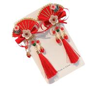 Whnbuij Diadema de Año Nuevo chino, accesorios de Año Nuevo, borlas, lazos rojos con borlas, accesorios para el cabello de Año Nuevo para el día de la madre, niños, familia, amigos