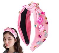 Whnbuij Diademas anudadas para mujer, diadema anudada con nudo, diademas antideslizantes de moda, accesorios para el cabello, diadema de nudo, dije de para niñas y mujeres